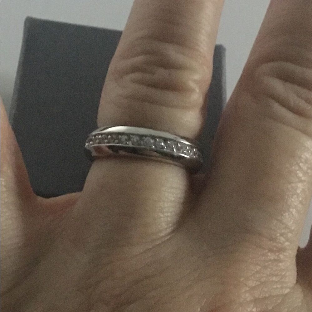 3 Ct Round Cut Channel Simulated Diamond Band Ring - Picture 2 of 4